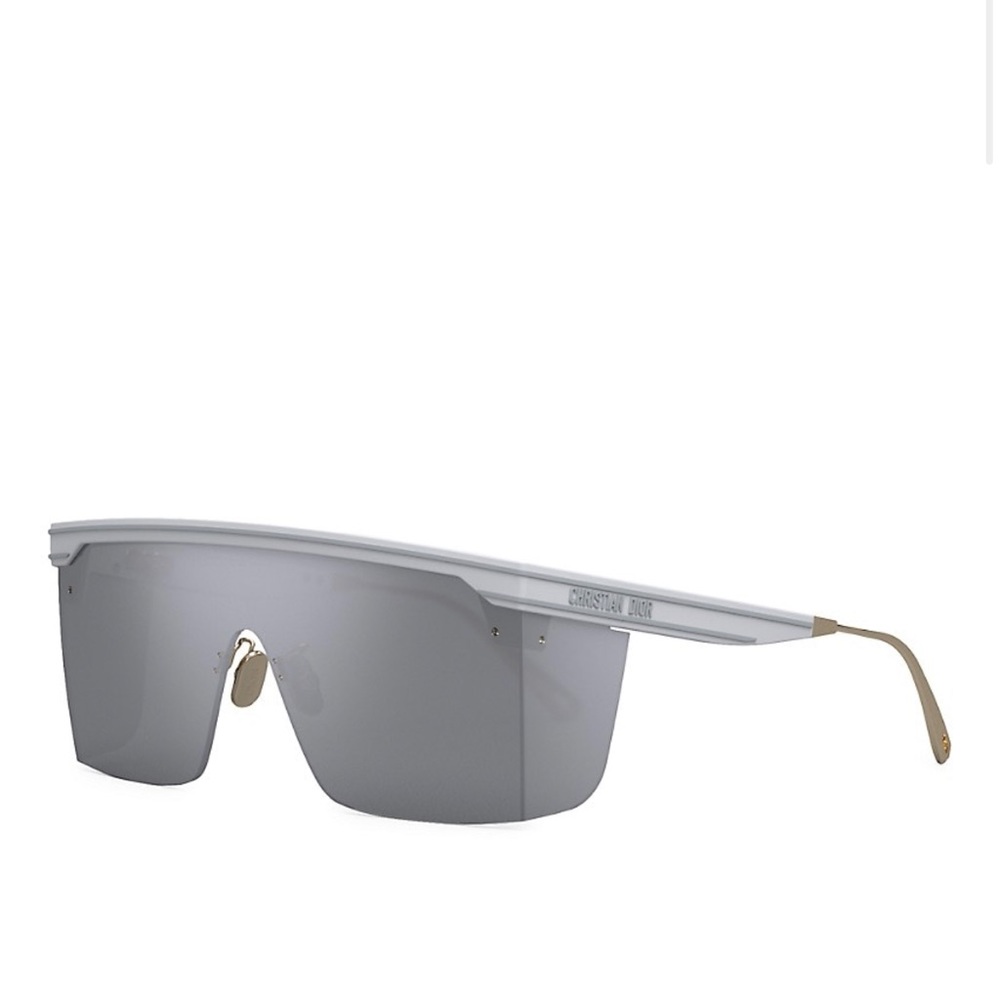 DiorClub M1U Shield Sunglasses White smoke